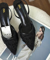 ZARA Lace Net Slingbacks