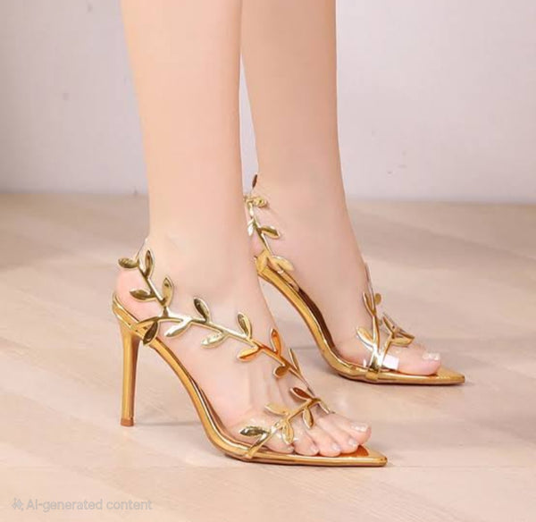 Women's Leaf Gold Sandals