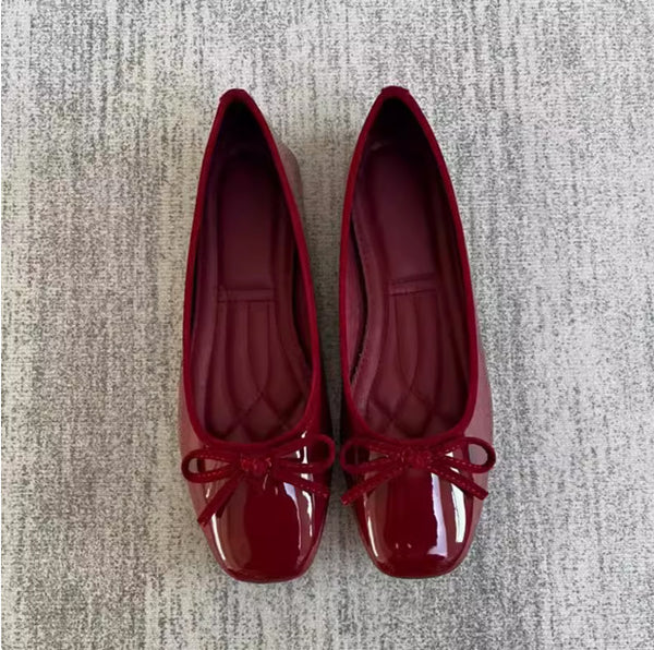 Women’s Ballet Pumps-Maroon