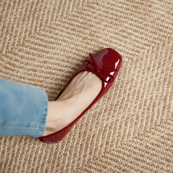 Women’s Ballet Pumps-Maroon