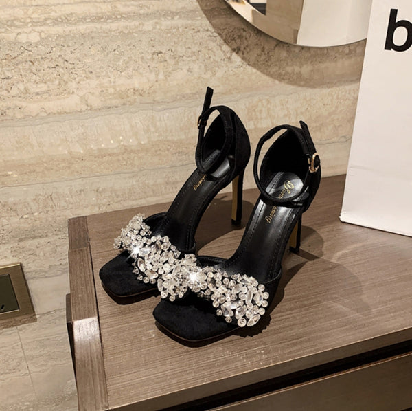 Black Party Wear Sandals