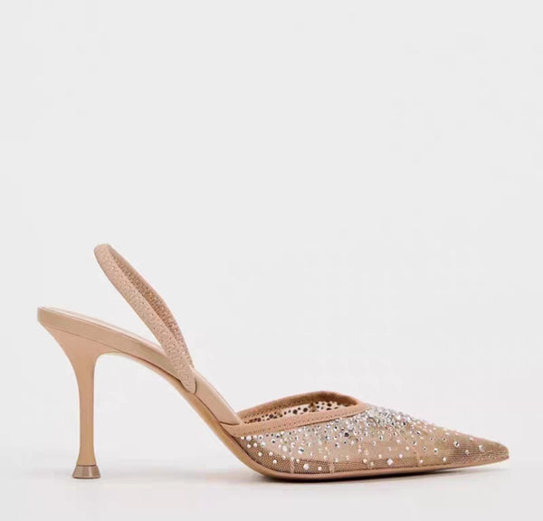 ZARA Mesh Party Wear Slingbacks