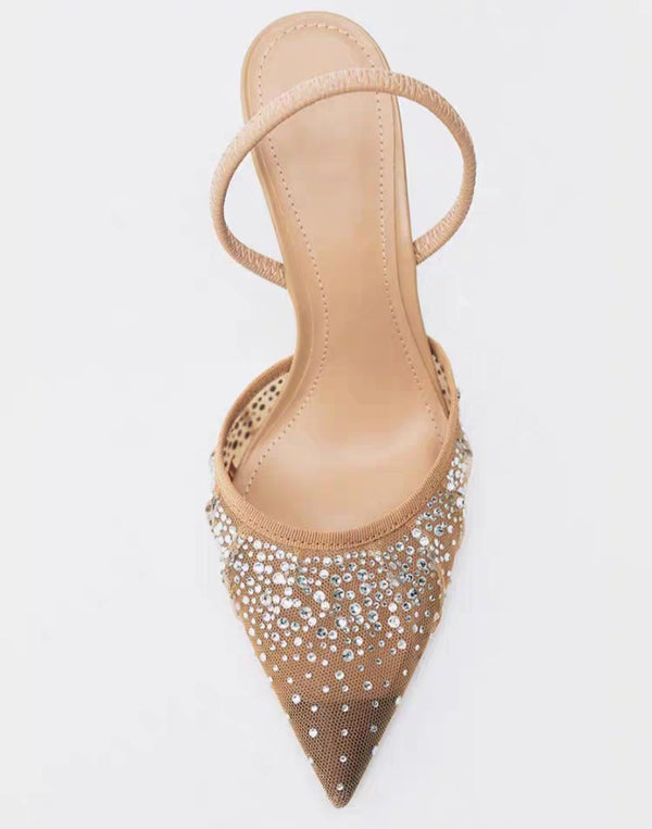 ZARA Mesh Party Wear Slingbacks
