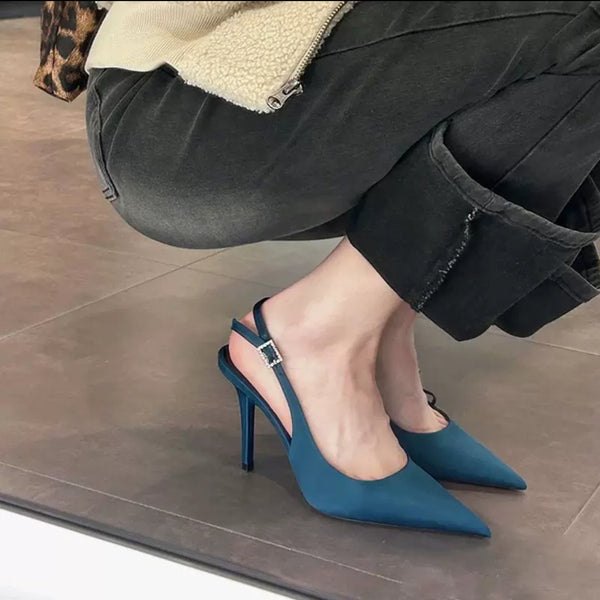 ZARA Teal Slingbacks