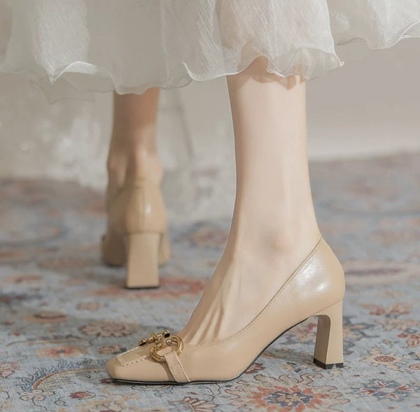 Chain Block Heels