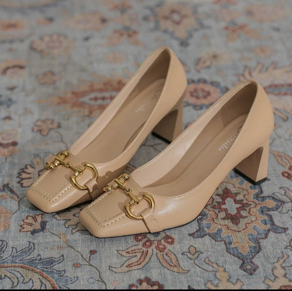 Chain Block Heels